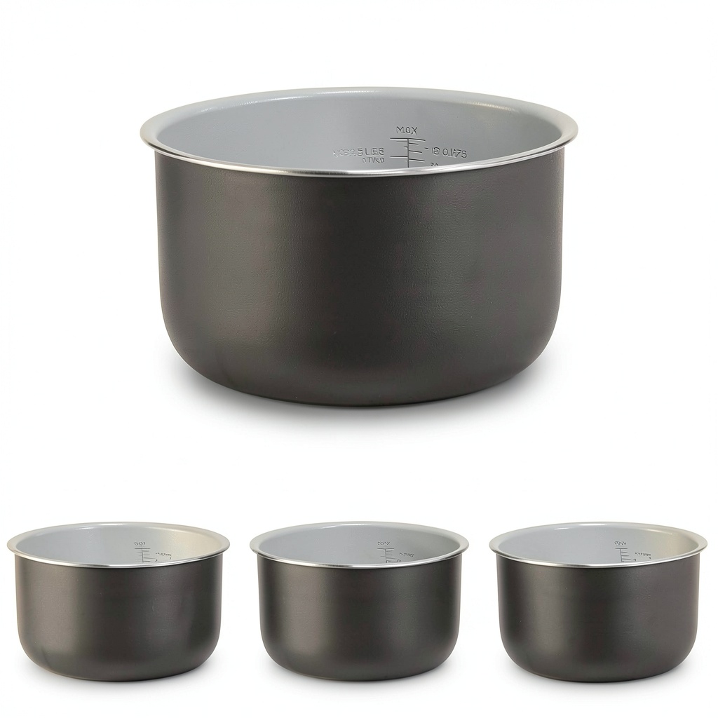 Ninja Foodi ceramic pot in use on a countertop
