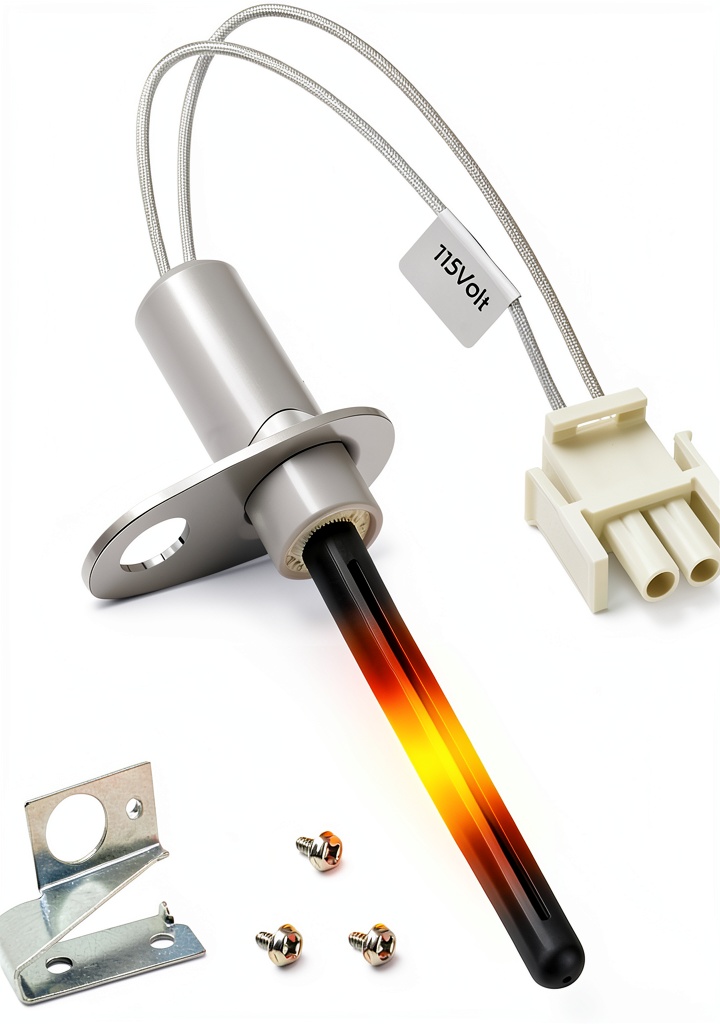 Replizo 903110A furnace ignitor showing silicon nitride element and plug connection