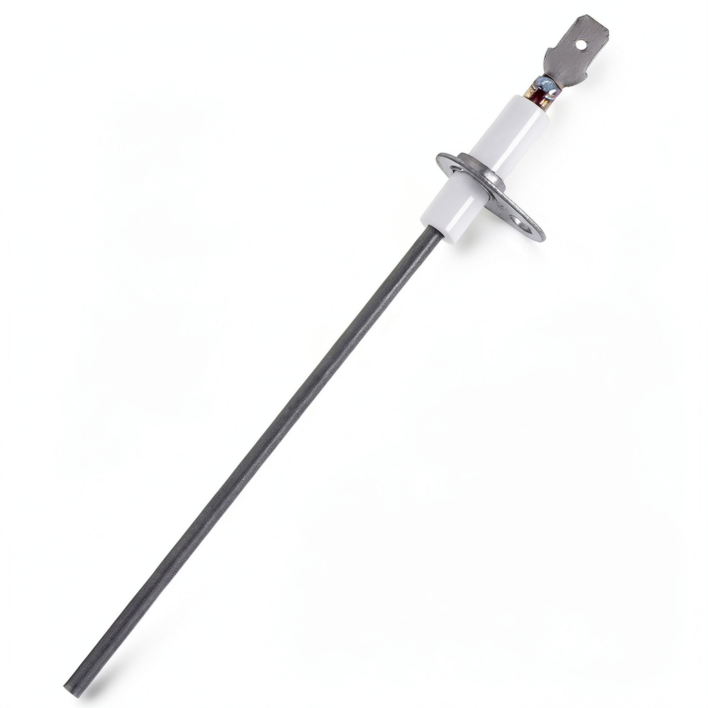 LKJ 52W2901 furnace flame sensor shown next to a furnace unit