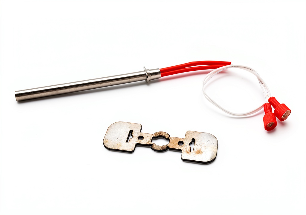 'PelPro Pellet Stove Igniter showing metal construction and black color'