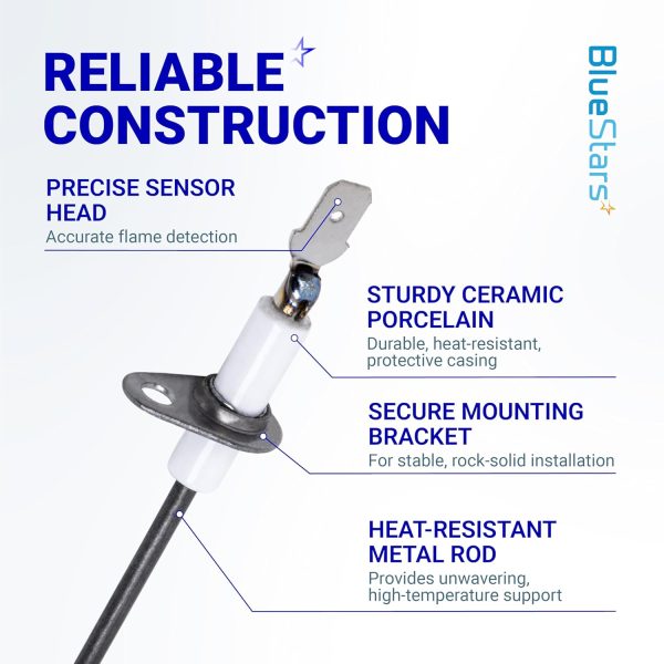 BlueStars Furnace Flame Sensor 52W29 Metal Replacement-3