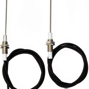 METER STAR M101 Threaded 6.4mm Ceramic Spark Plug with 900mm Wire 2pcs-0