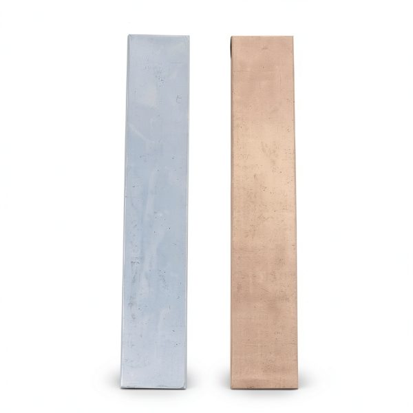 Pure Copper Zinc Anode Set 99.95% High Purity Copper Zinc Electrode Strips Set 0.039''x0.98''x5.98''(1mmx25mmx152mm) (19 GA) Zinc Copper Electrode Strip for Electroplating and Plating-1