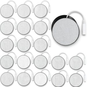 SM Electrodes TENS Unit Replacement Pads for TENS | 2'' Round Electrodes Pads for TENS Unit | Latex-Free Reusable Eletrode Pads for TENS Machine 20PCS-0