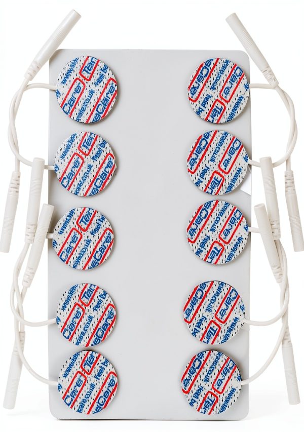 TensCare - 1in Cicrular Reusable Electrodes. Perfect for use with TENS, EMS, Micro Current and IFT. Great for Small Locations Such as Hands and Face. 1 Pack of 10 Electrodes-0