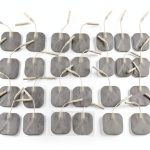 Therapist’s Choice 40 Electrode Pads Per Pack, Medical Grade for TENS and EMS Units Electrodes. 2"x2" Square, White Cloth Topping,100% Satisfaction Guarantee-0