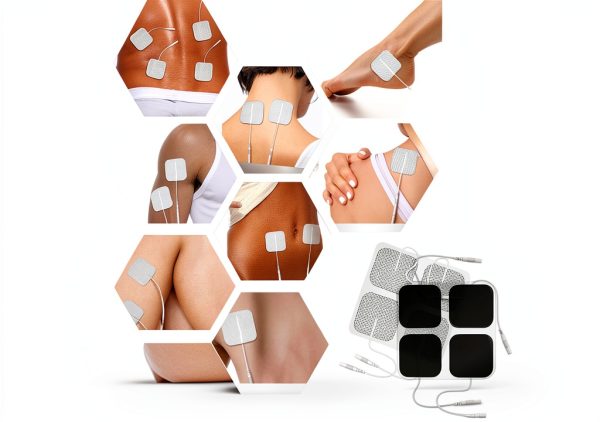 TENS Unit Pads 2"X2" 48 Pcs Replacement Pads Electrode Patches for Electrotherapy-4