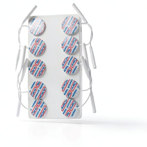 TensCare - 1in Cicrular Reusable Electrodes. Perfect for use with TENS, EMS, Micro Current and IFT. Great for Small Locations Such as Hands and Face. 1 Pack of 10 Electrodes-3