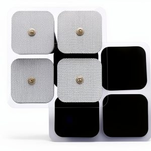LotFancy TENS Unit Replacement Pads, 40 Pcs 2x2 Snap Electrodes Pads, Reusable Tens Pads for EMS Muscle Stimulator, Using 3.5mm Snap Connector-0