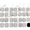 Therapist’s Choice 40 Electrode Pads Per Pack, Medical Grade for TENS and EMS Units Electrodes. 2"x2" Square, White Cloth Topping,100% Satisfaction Guarantee-2