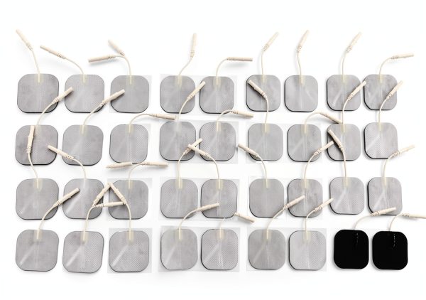 Therapist’s Choice 40 Electrode Pads Per Pack, Medical Grade for TENS and EMS Units Electrodes. 2"x2" Square, White Cloth Topping,100% Satisfaction Guarantee-2